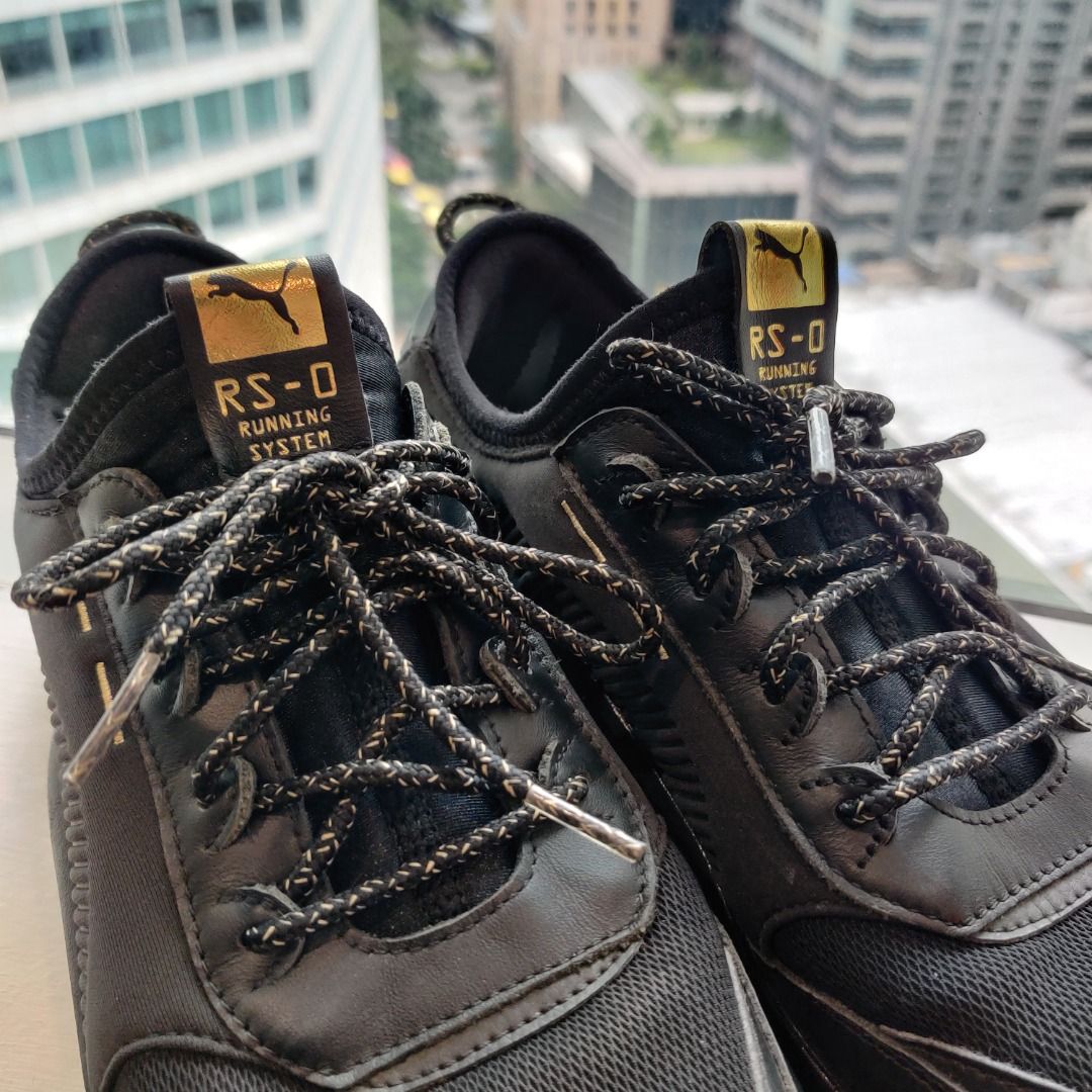 PUMA RS 0 Black Gold Hitam Emas Premium Men s Fashion Footwear