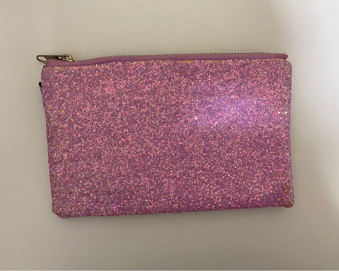 Purple & Pink Glitter Typo Pencil Case, Hobbies & Toys, Stationery ...