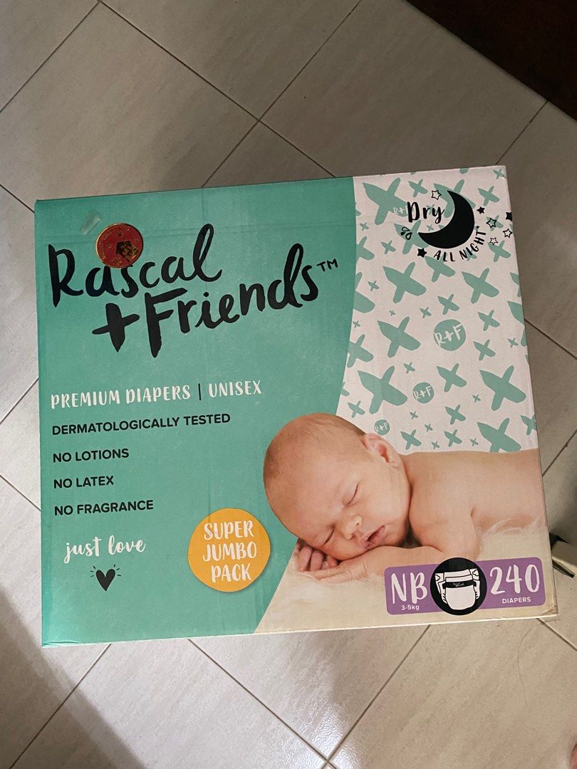 Rascal and Friends NB diaper (240 pieces), Babies & Kids, Bathing