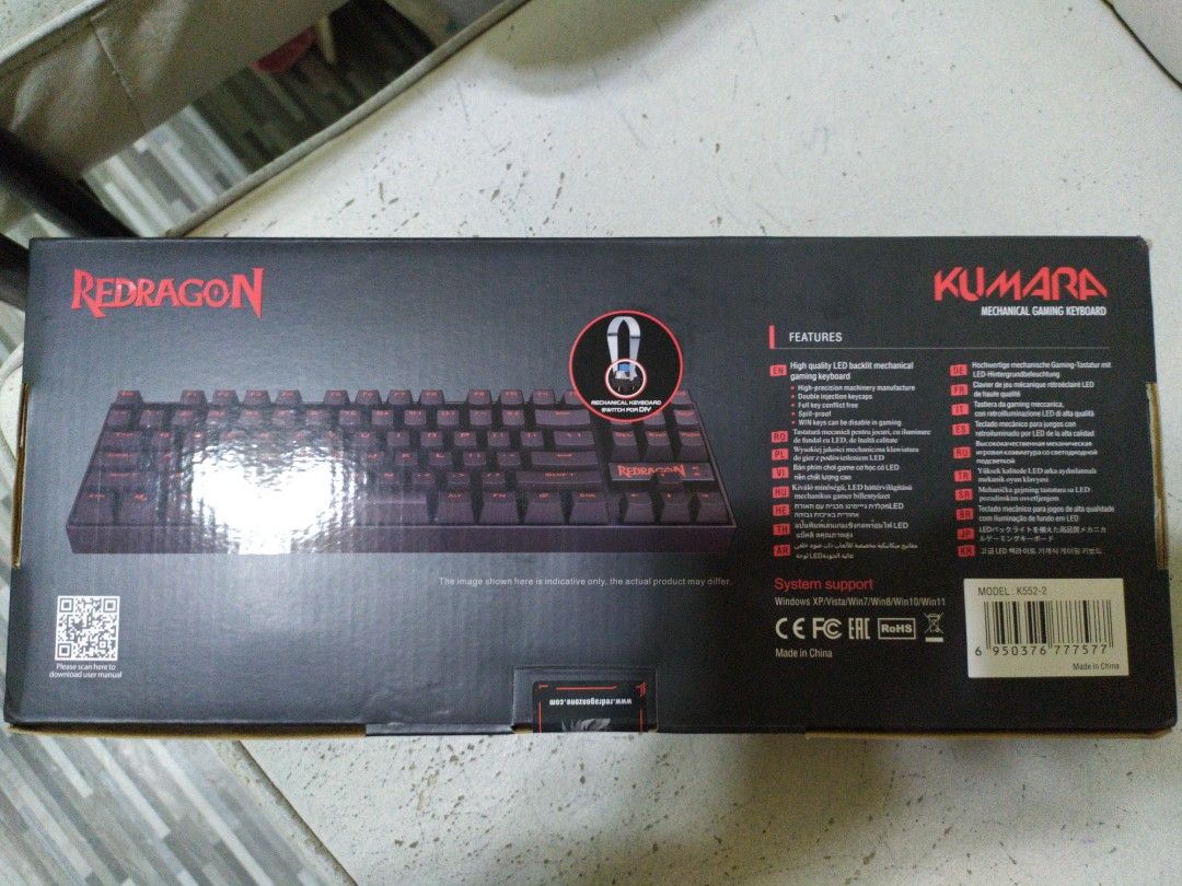 Redragon kumara k5522 single color hot swap. Bnew sealed, Computers