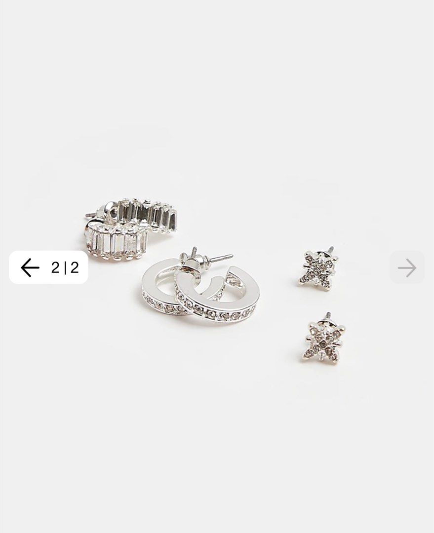 River island cheap silver earrings