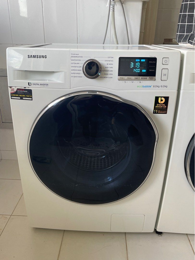 Samsung washer dryer 8kg/6kg, TV & Home Appliances, Washing Machines