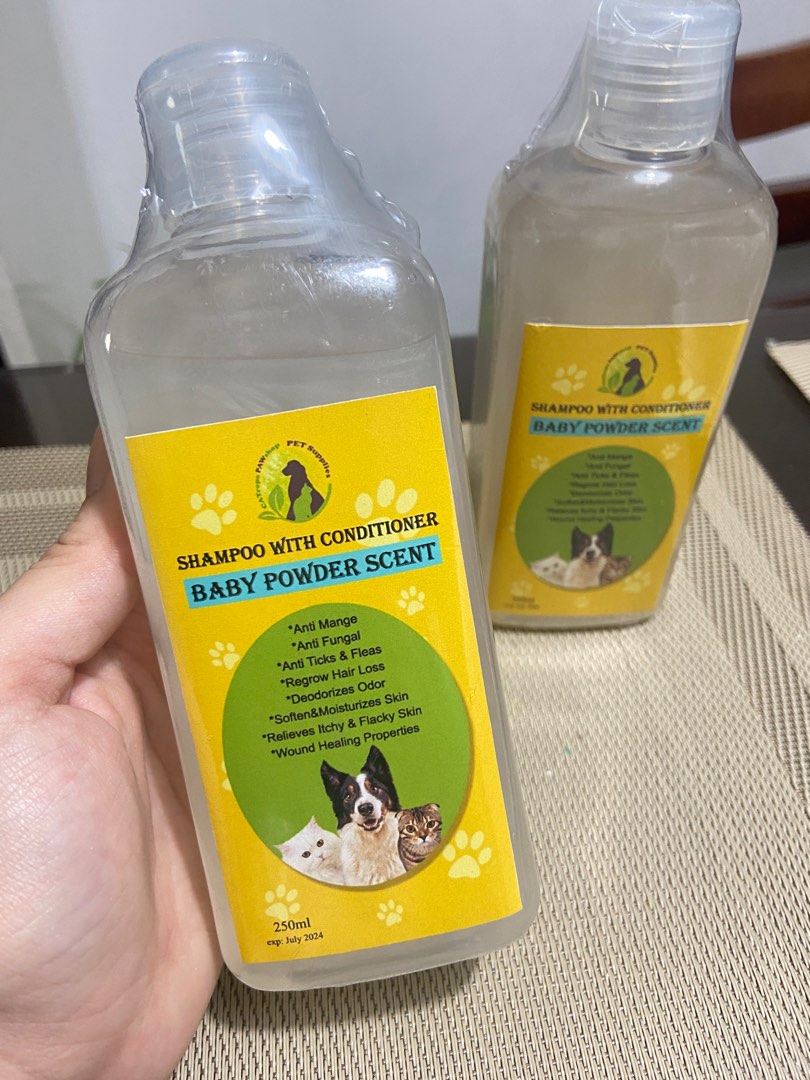 SHAMPOO WITH CONDITIONER BABY POWDER SCENT (250ml), Pet Supplies, Health &  Grooming on Carousell