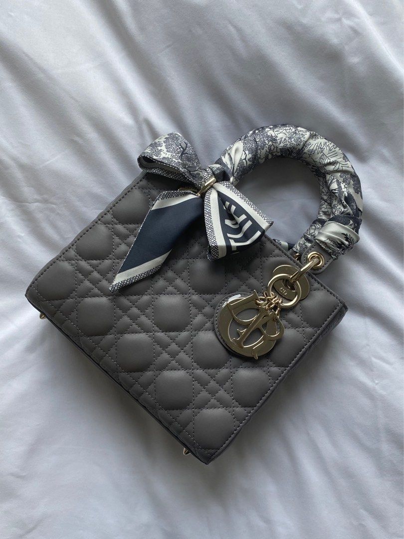 Small Grey My Lady Dior Luxury Bags Wallets on Carousell
