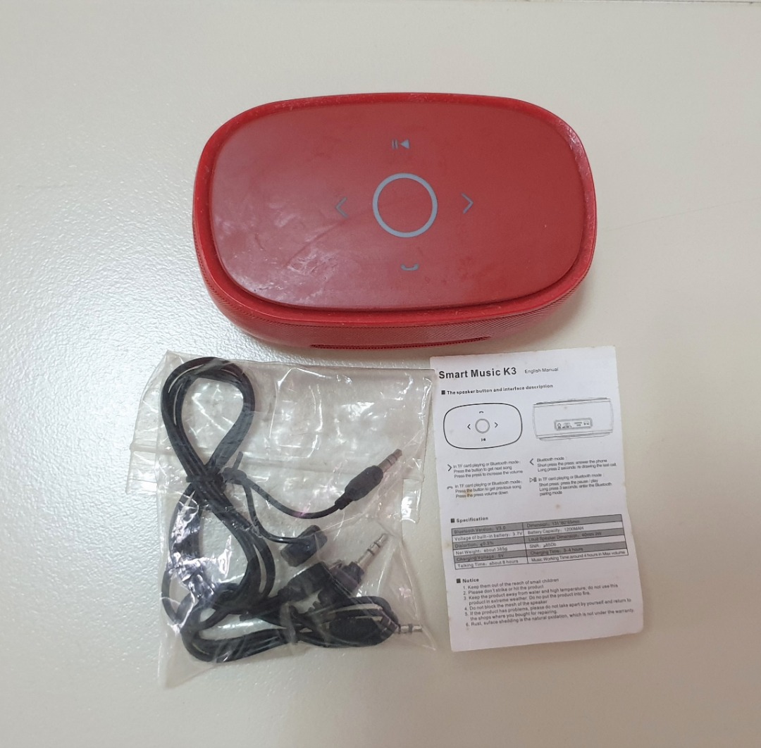 Smart Music K3 Wireless Portable Bluetooth Speaker, Computers & Tech 