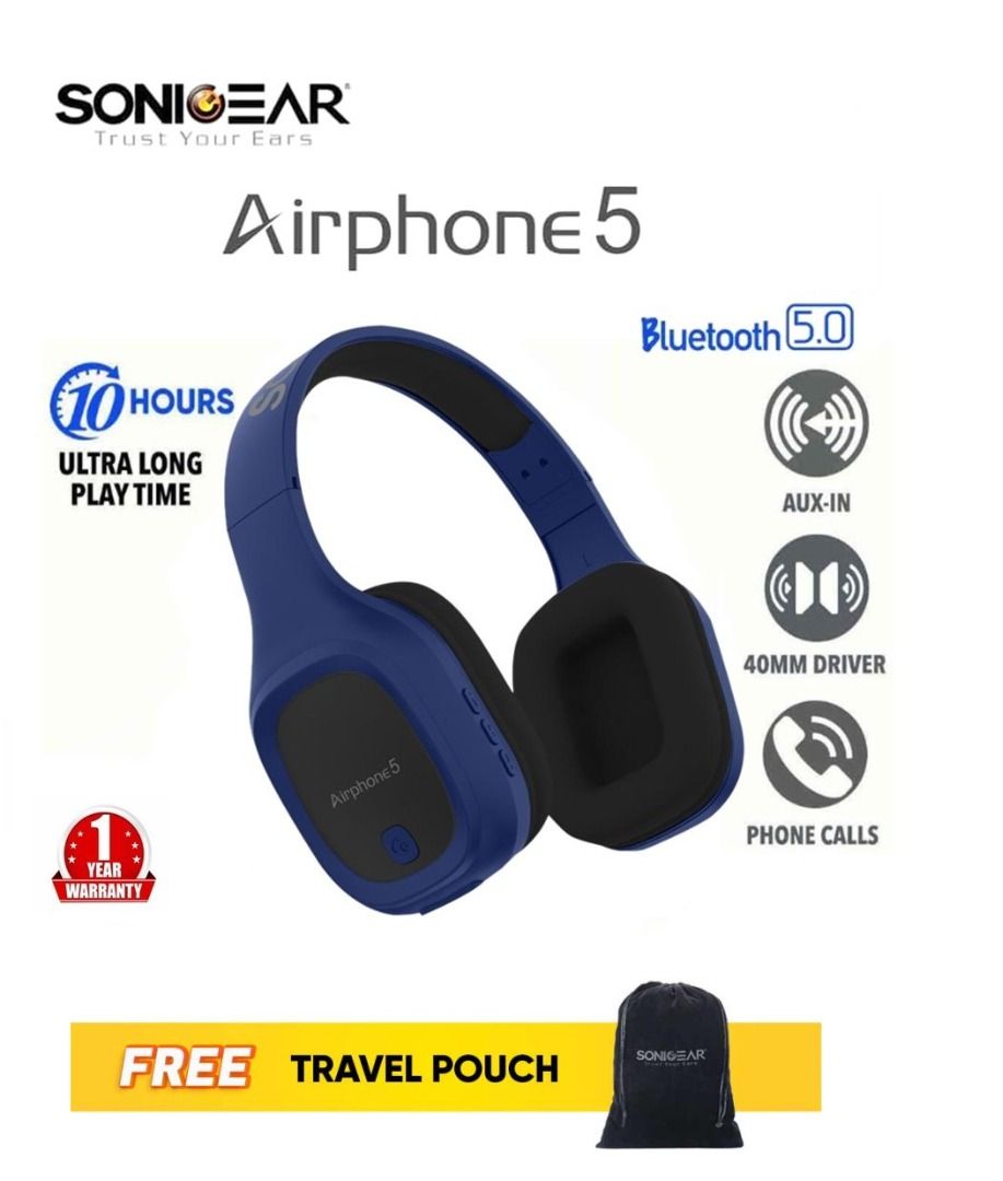 SONICGEAR AIRPHONE 5 HIGH CLARITY WITH STRONG BASS