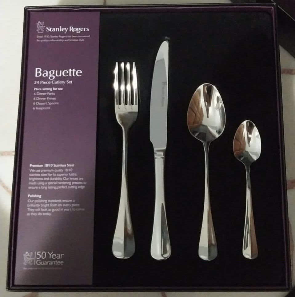 Stanley Rogers cutlery set (6 sets) 24 piece, Furniture & Home Living