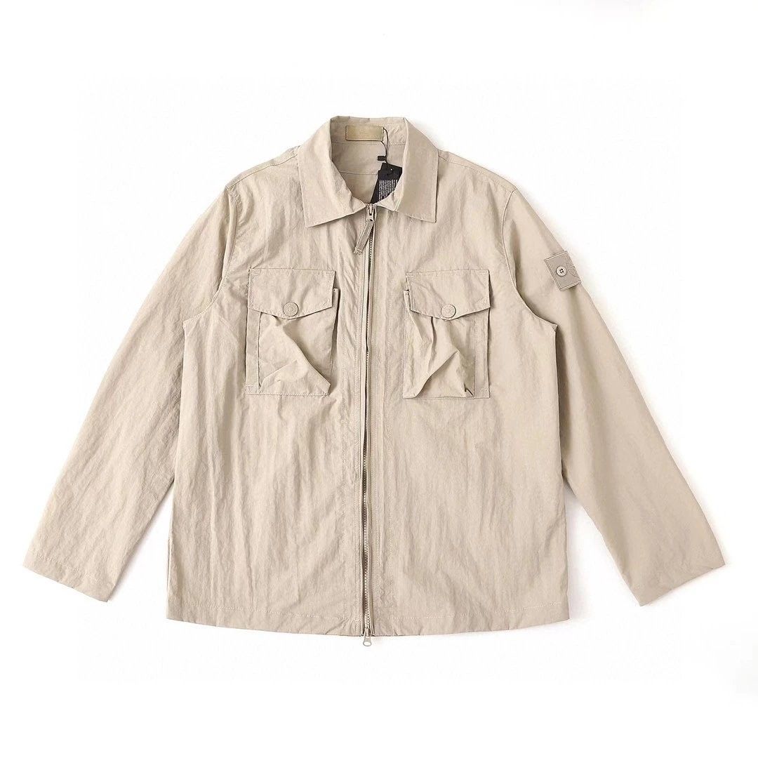 Stone island ghost overshirt hot sale beige