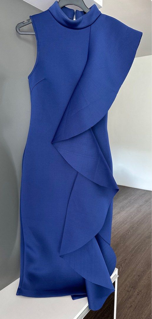 Structured navy blue cocktail dress, Women's Fashion, Dresses & Sets