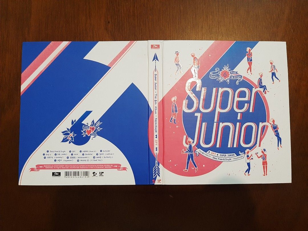 SUPER JUNIOR SPY 6th Sexy, Free & Single Repackage (Category: CDs & DVDs) located in Quezon City. Submitted by fallout_oy (Listing ID 1210401674, Image 2). Description: Unsealed but never played Stored since purchase Includes CD and Photobooklet Check profile for other SUJU albums. Take all 6 albums for 1,000 only!.