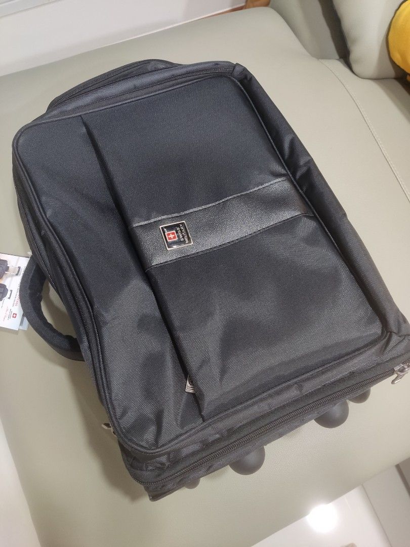 Swiss military laptop trolley briefcase cum backpack (with raincover