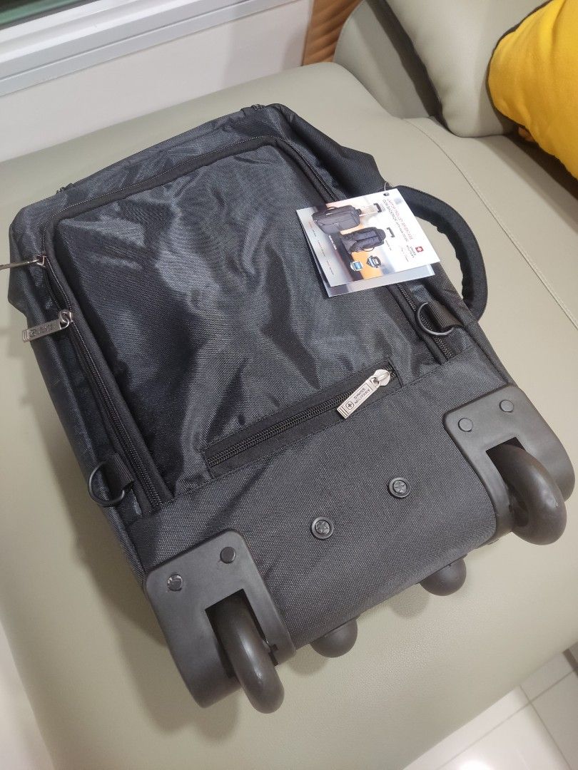 Swiss military laptop trolley briefcase cum backpack (with raincover