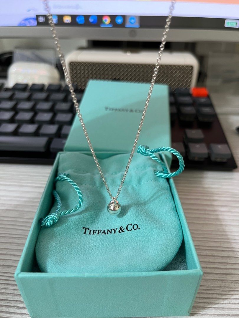 Tiffany ball pendant on sale necklace