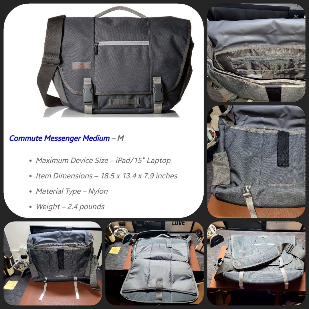 Timbuk2 Commute Messenger Bag (Medium, Green color), Men's Fashion