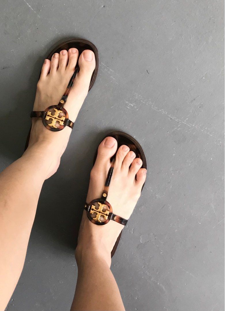 Tory Burch Tortoiseshell Jelly thong sandals US size 6, Women's Fashion,  Footwear, Sandals on Carousell