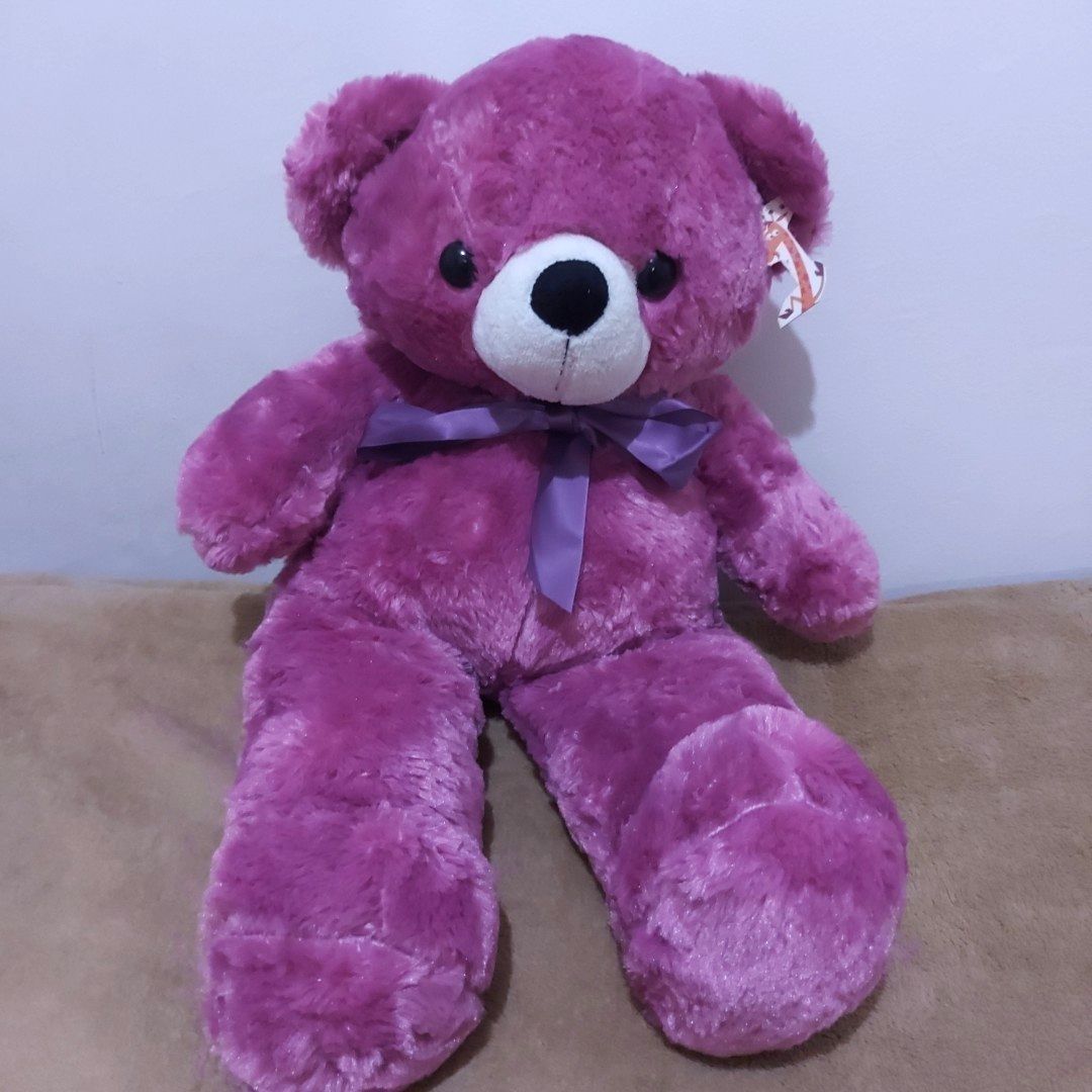 Toys R Us Purple Teddy Bear / Stuffed Toy, Hobbies & Toys, Toys & Games