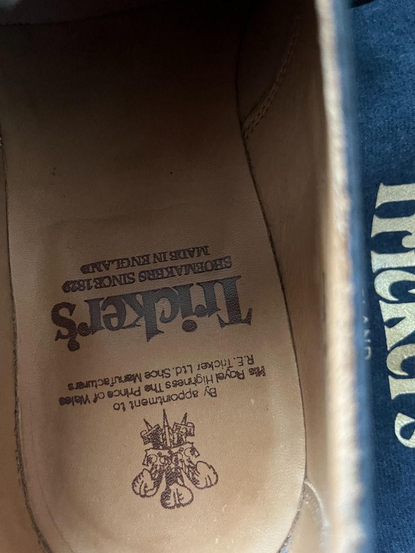 Trickers APPLETON MUSEUM OXFORD SHOES Black UK9, Men's Fashion