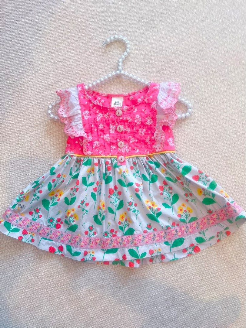 USA brand WildFlowers Clothing Girl Dress Pink Colorful Flora