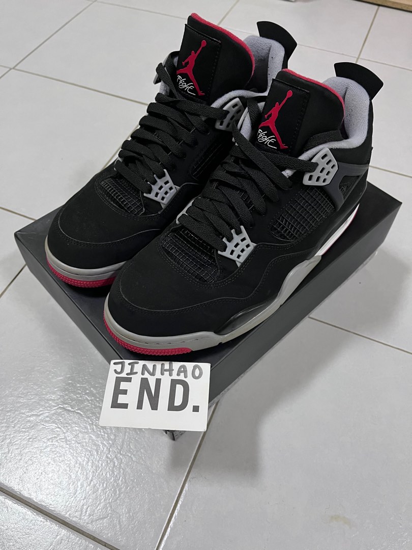 Jordan 4 bred used hot sale