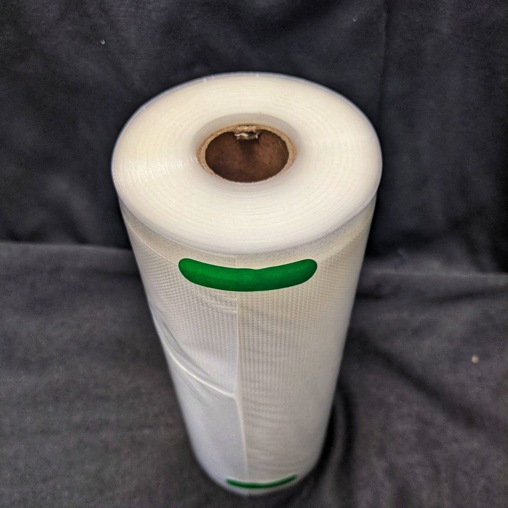 Vacuum Sealer Roll - 15M (Category: Food Organization & Storage) located in San Juan City. Submitted by curtydudes (Listing ID 1210380823, Image 2). Description: CLEARANCE SALE PRODUCT DESCRIPTION: -28 cm wide, continuous 1500 cm long! (you can use the cut settings in your vacuum sealer machine to customize how long you want each bags to be) -All rolls have thickness: smooth side .05mm textured side .2mm -This type has an embossed texture so it d
