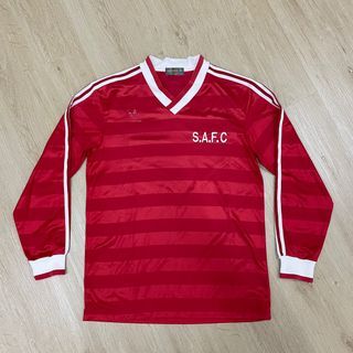 Vintage Adidas Trefoil Bunga Jersey Red Shirt Size M