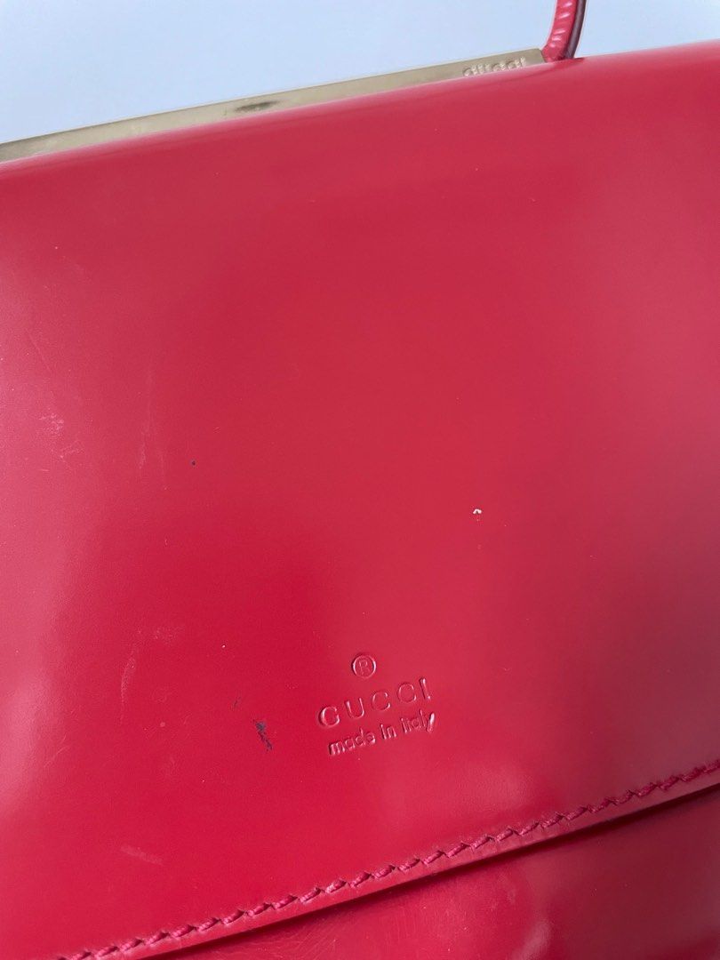 Leather handbag Gucci Red in Leather - 41127011