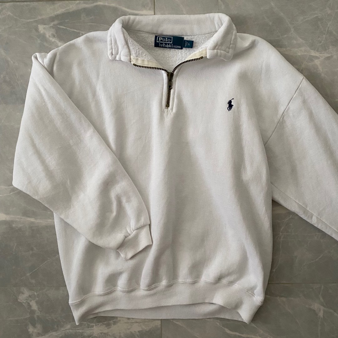 Ralph lauren quarter shop zip white
