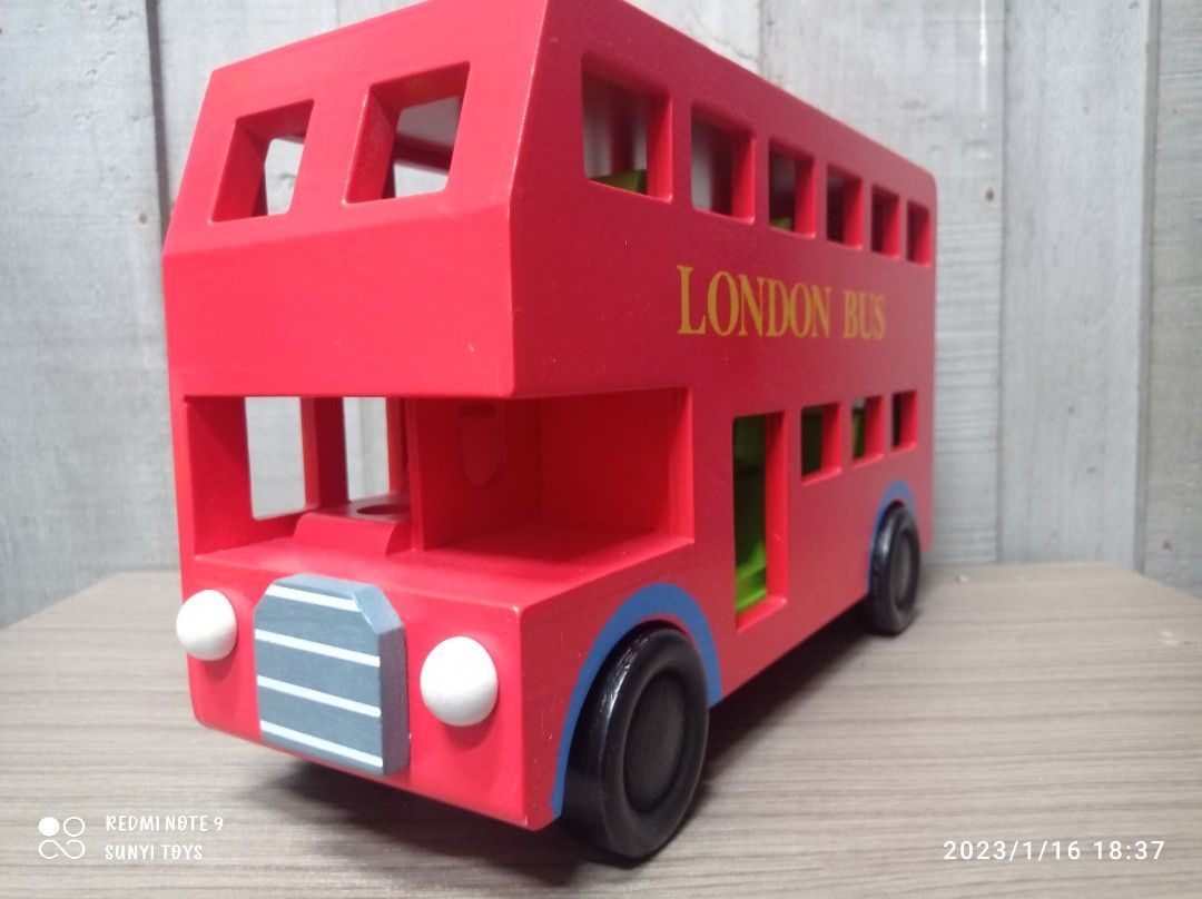 Wooden London Bus, Hobbies & Toys, Toys & Games on Carousell