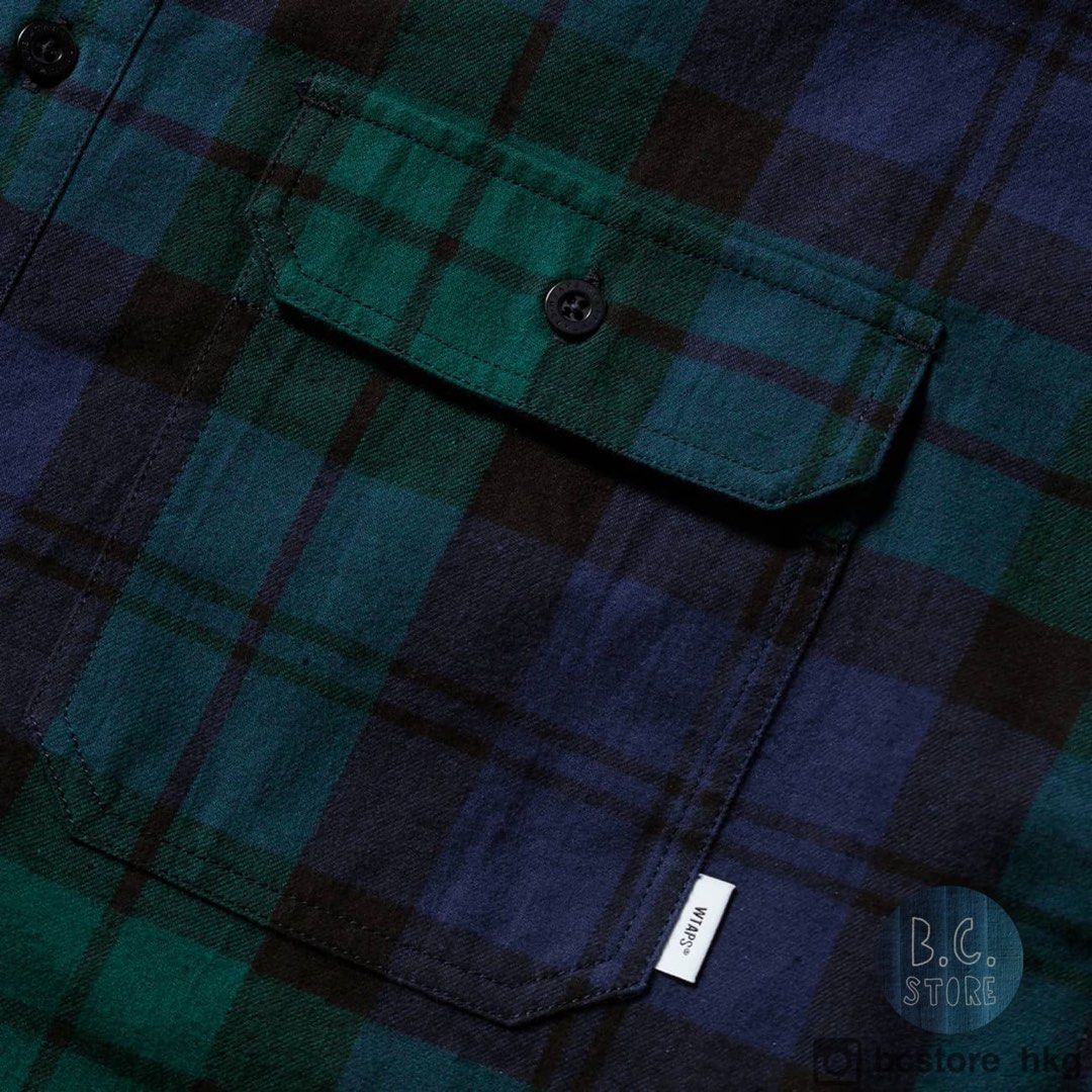 WTAPS DECK / LS / COTTON. FLANNEL. TEXTILE. CRST 22AW, 男裝, 上身