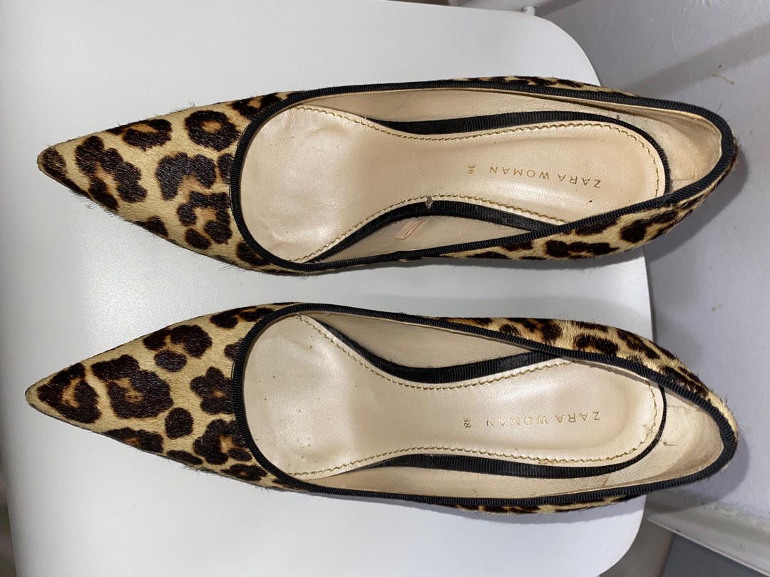Zara Heels leopard, Women's Fashion, Footwear, Heels on Carousell