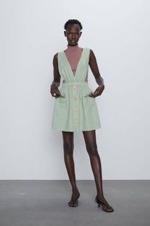 Zara Rustic Pinafore Dress