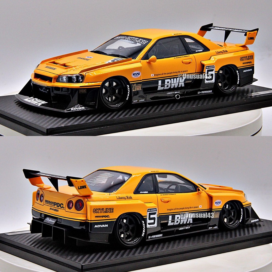 イグニッションモデル 1/18 34GT-R スーパーシルエットLBW【新品】-