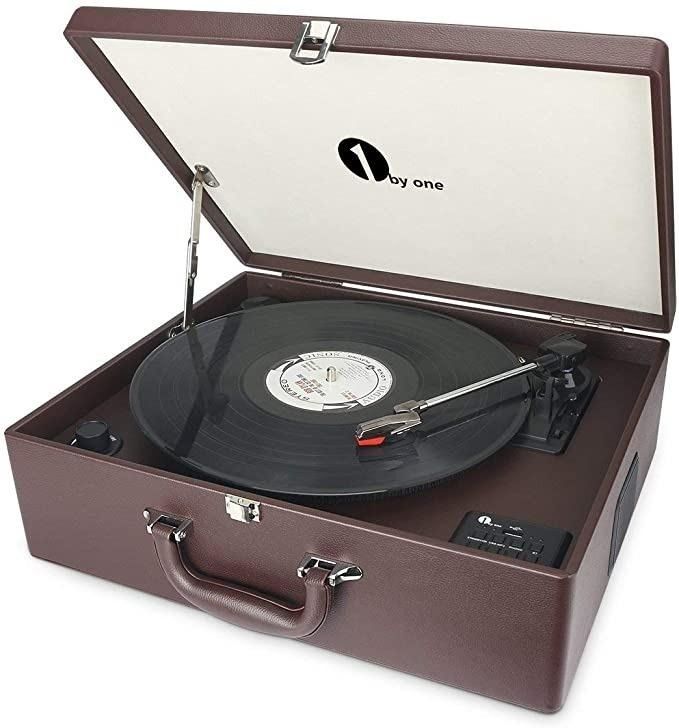 1byone suitcase top style turntable
