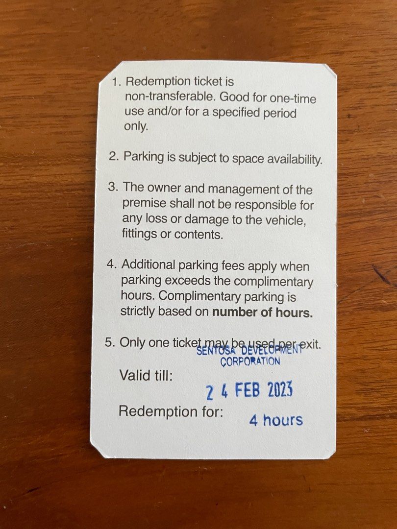 4 Hours Free Parking In Sentosa Beach Station Carpark Coupon, Tickets