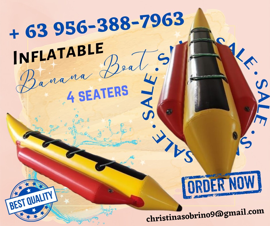 4 Seaters Inflatable Banana Boat, Sports Equipment, Sports & Games