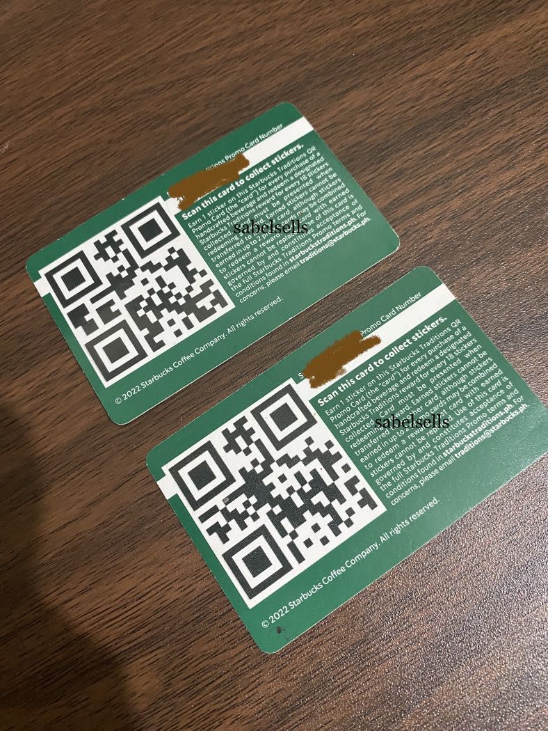 5 Starbucks Digital Stickers (tags: wts 2023 sb stars points qr code ...