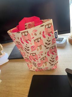 粉紅貓頭鷹 環保 小提袋