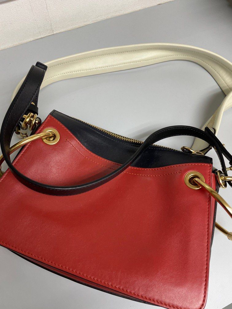 Chloe roy day small leather and suede shoulder bag