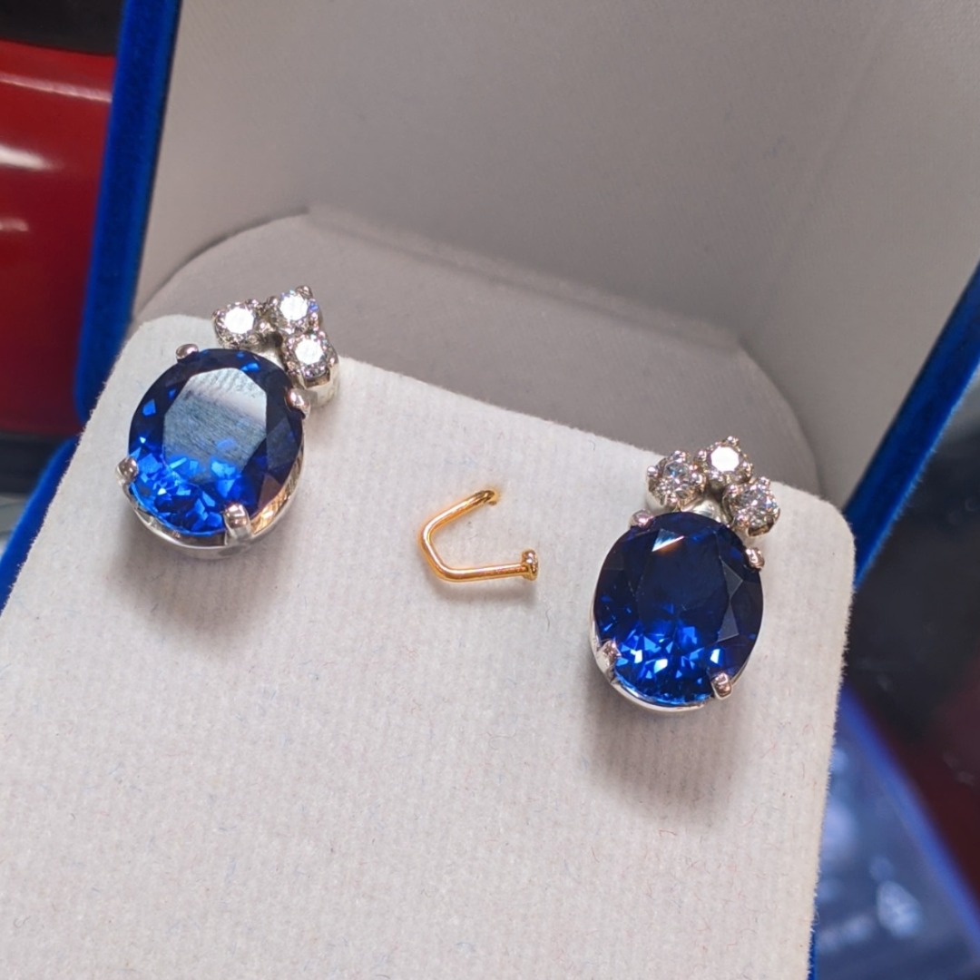 Aaa tanzanite earrings hot sale