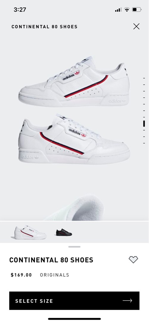 Adidas originals white clearance continental 80 sneakers