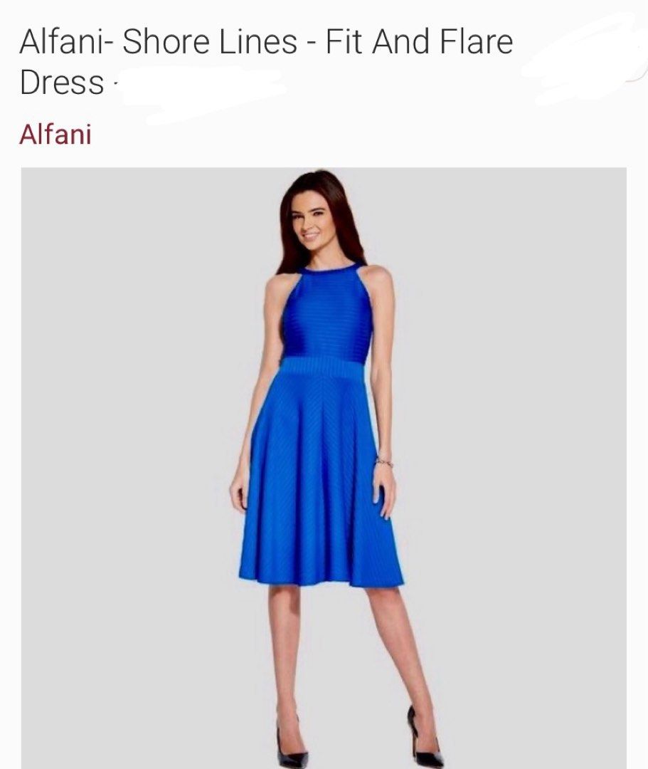 Alfani lace fit & online flare dress