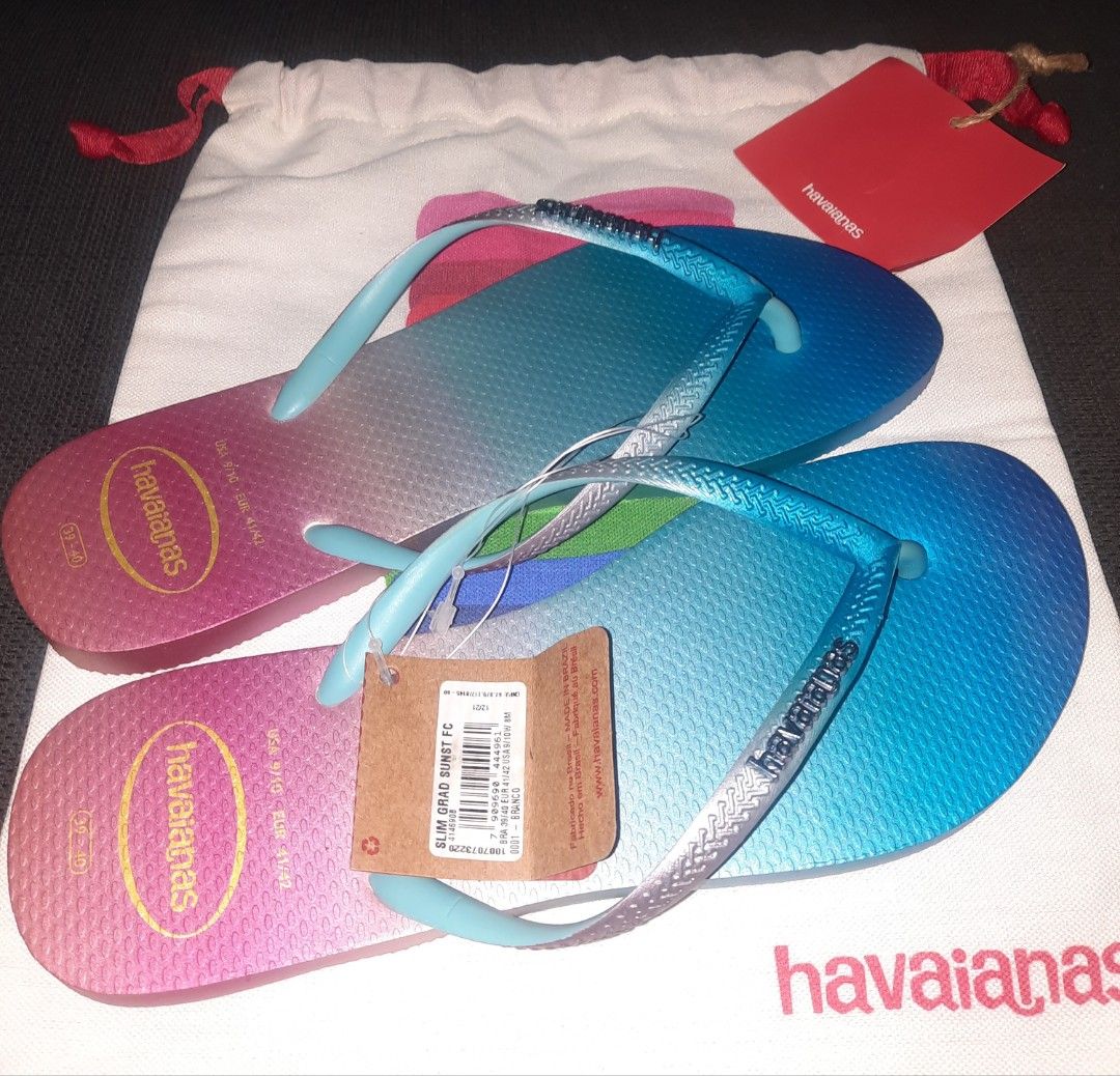 Authentic Havaianas Slim Gradient Sunset Flip Flops 39 40 w dustbag Mall Price P1 599
