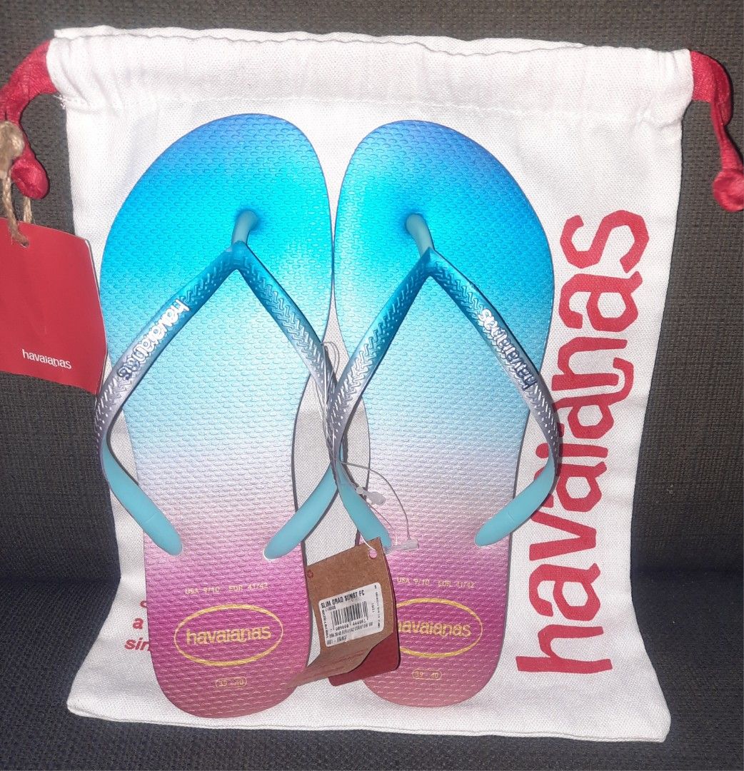 Authentic Havaianas Slim Gradient Sunset Flip Flops 39 40 w dustbag Mall Price P1 599