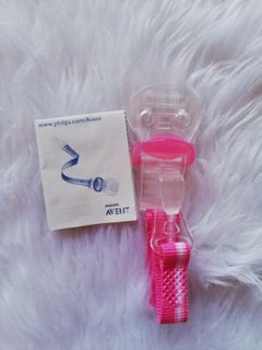 Authentic Philips Avent Pacifier Soother Clip Pink