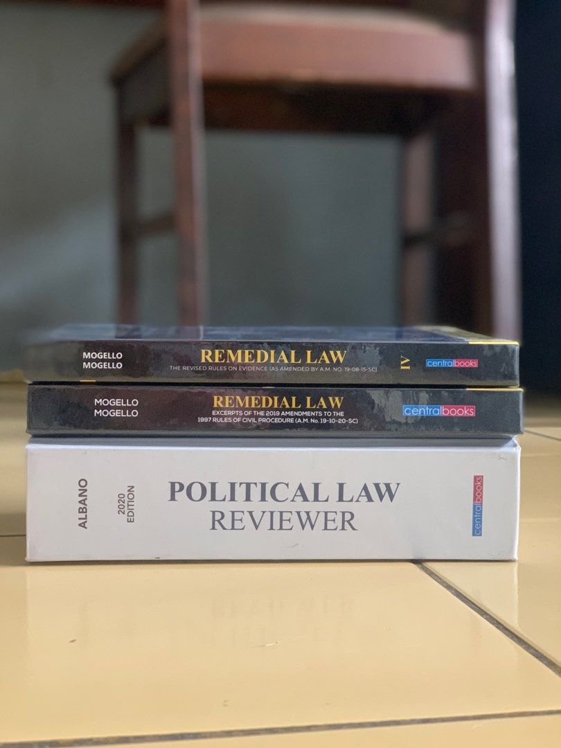 Bar Reviewers (Category: Textbooks) located in Cavite. Submitted by ben.sarmiento (Listing ID 1210477347, Image 1). Description: EVIDENCE (Bar Reviewer) 2022 Edition (Brand new) - ₱800 CIVIL PROCEDURE (Bar Reviewer) 2022 Edition (Brand new) - ₱850 POLITICAL LAW REVIEWER (Albano) (Like new condition) - 2020 Edition - ₱1,500.