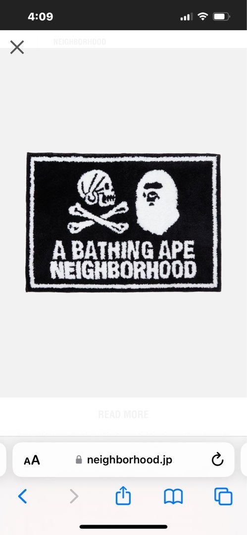 Bathing Ape Bape x Neighborhood NBHD Rug New, Everything Else on
