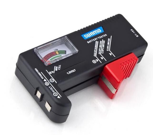 Battery Tester for AA / AAA / C / D / 9V Button Voltage LCD Meter