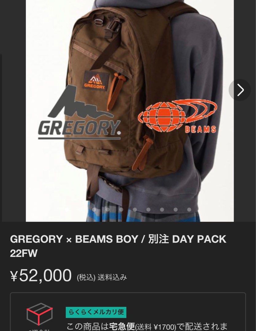 Beams boy x GREGORY 22FW 限定/別注, 男裝, 袋, 背包- Carousell