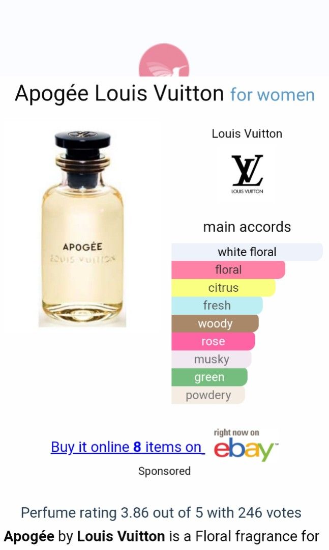 Parfum Wanita LOUIS VUITTON LV APOGEE Original Lengkap box