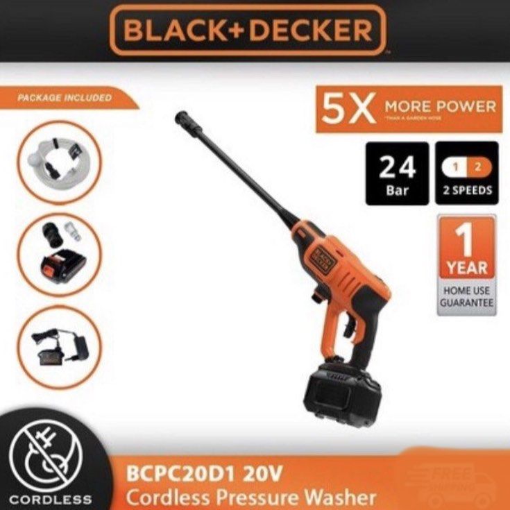 Black + Decker Pressure Washer (low powered = water saving), Car